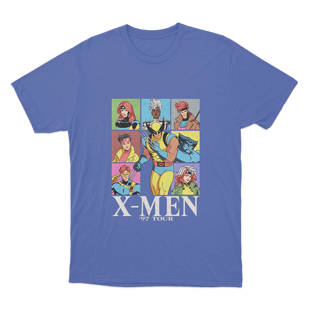 X-Men '97 Group Tour Unisex T Shirt Blue X Men 97 Group Tour Unisex T Shirt Blue