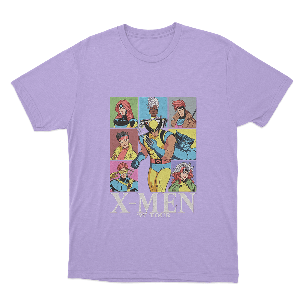 X-Men '97 Group Tour Unisex T Shirt Purple X Men 97 Group Tour Unisex T Shirt Purple