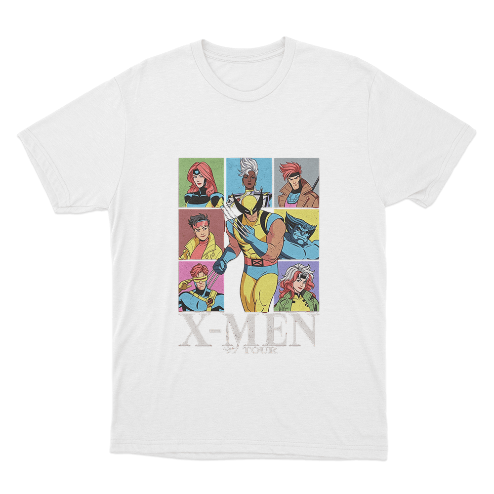 X-Men '97 Group Tour Unisex T Shirt White X Men 97 Group Tour Unisex T Shirt White