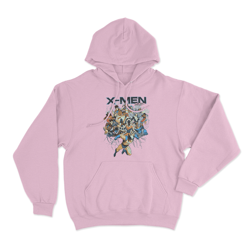 X-Men '97 Group Unisex Hoodie Pink X Men 97 Group Unisex Hoodie Pink