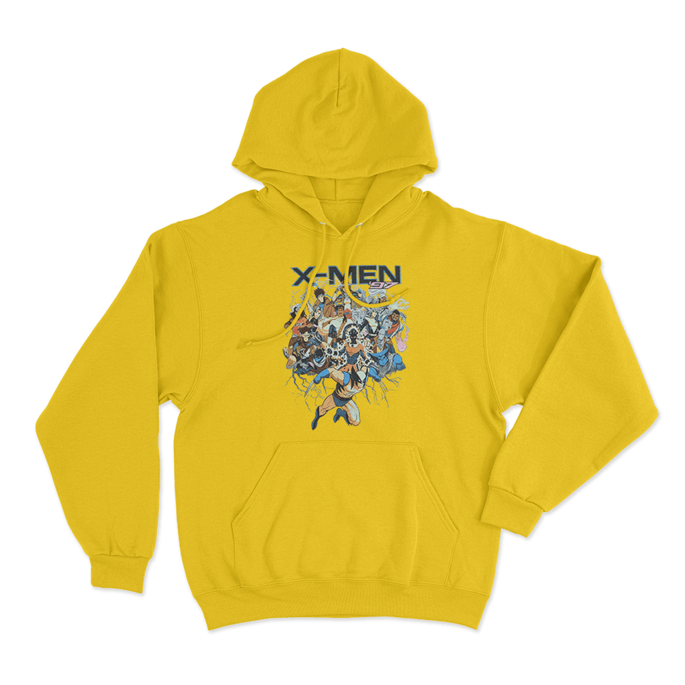 X-Men '97 Group Unisex Hoodie Yellow X Men 97 Group Unisex Hoodie Yellow