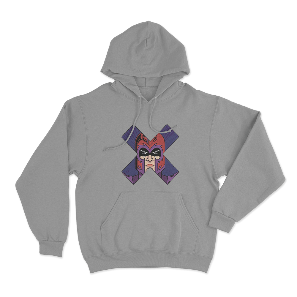 X-Men '97 Magneto Face Unisex Hoodie Grey X Men 97 Magneto Face Unisex Hoodie Grey