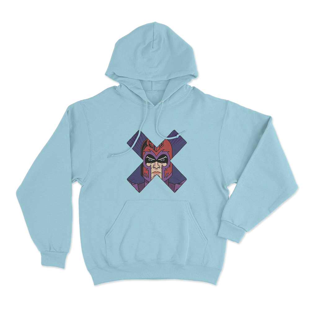 X-Men '97 Magneto Face Unisex Hoodie Sky Blue X Men 97 Magneto Face Unisex Hoodie Sky Blue