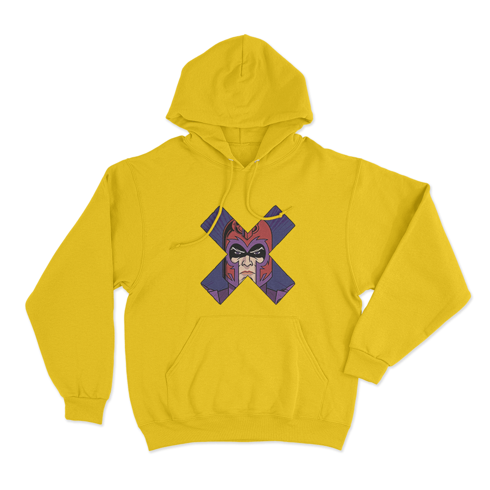 X-Men '97 Magneto Face Unisex Hoodie Yellow X Men 97 Magneto Face Unisex Hoodie Yellow