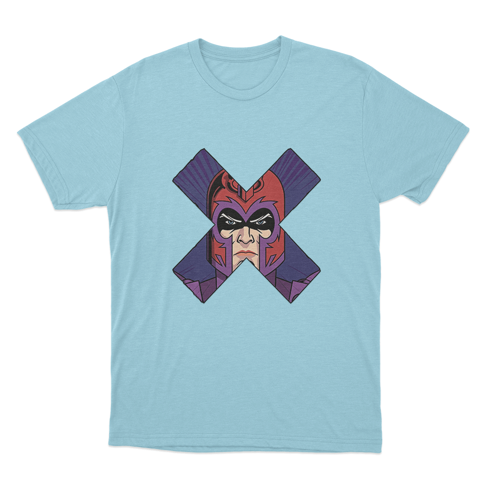 X-Men '97 Magneto Face Unisex T Shirt Sky Blue X Men 97 Magneto Face Unisex T Shirt Sky Blue