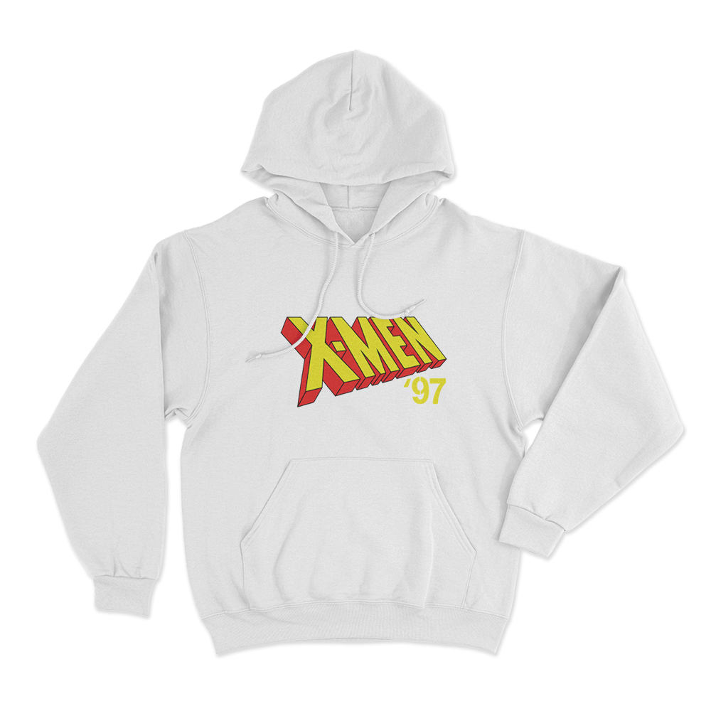X-Men '97 Official Logo Unisex Hoodie White X Men 97 Official Logo Unisex Hoodie White
