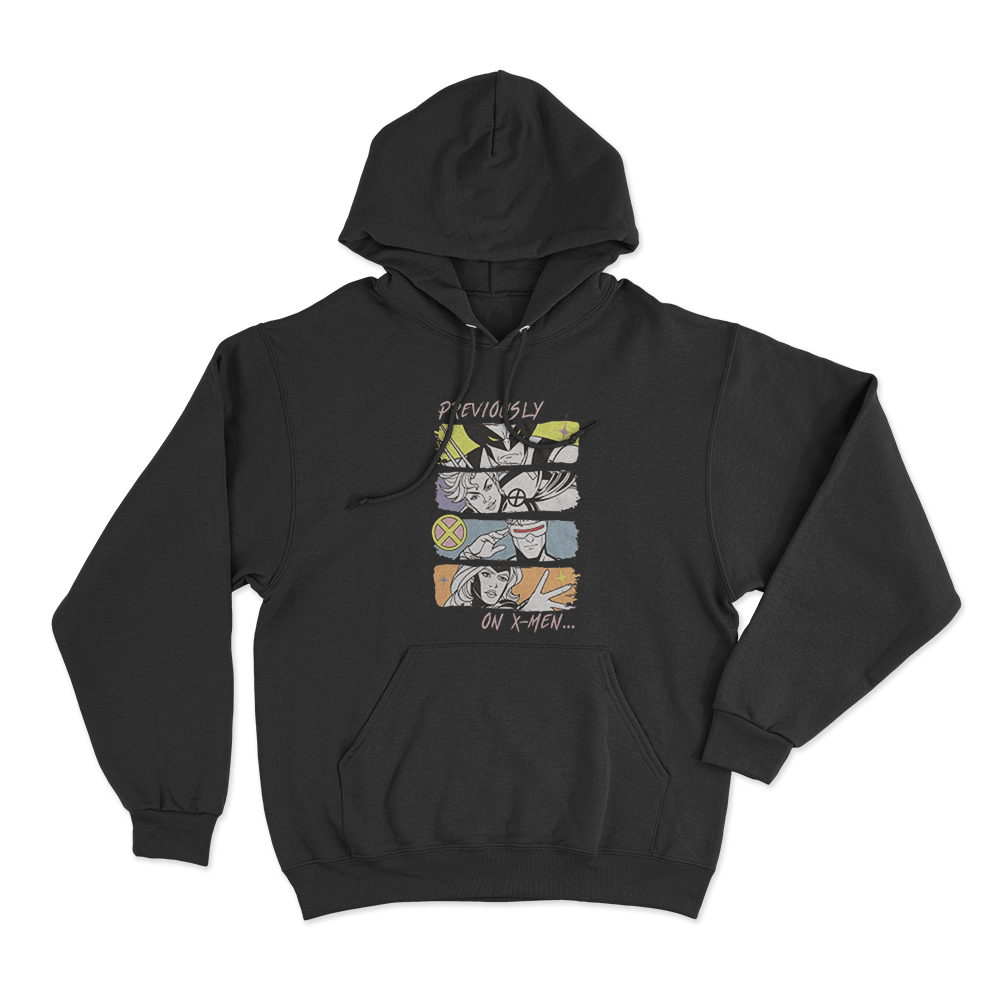 X-Men '97 Previously On X-Men Unisex Hoodie Black X Men 97 Previously On X Men Unisex Hoodie Black