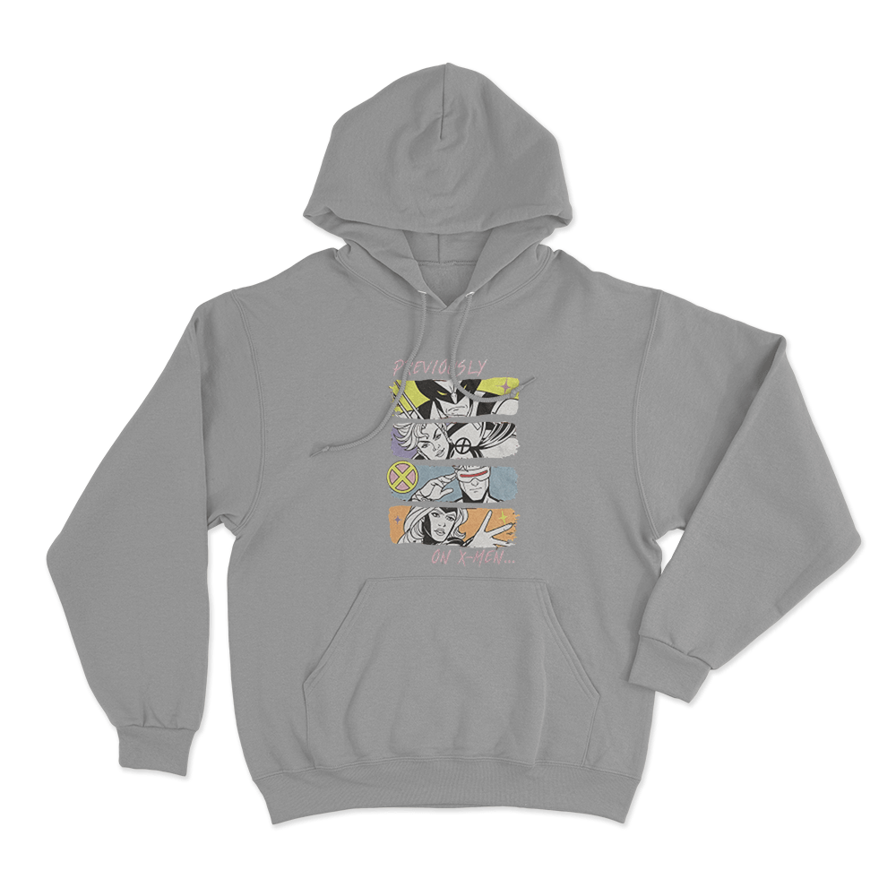 X-Men '97 Previously On X-Men Unisex Hoodie Grey X Men 97 Previously On X Men Unisex Hoodie Grey