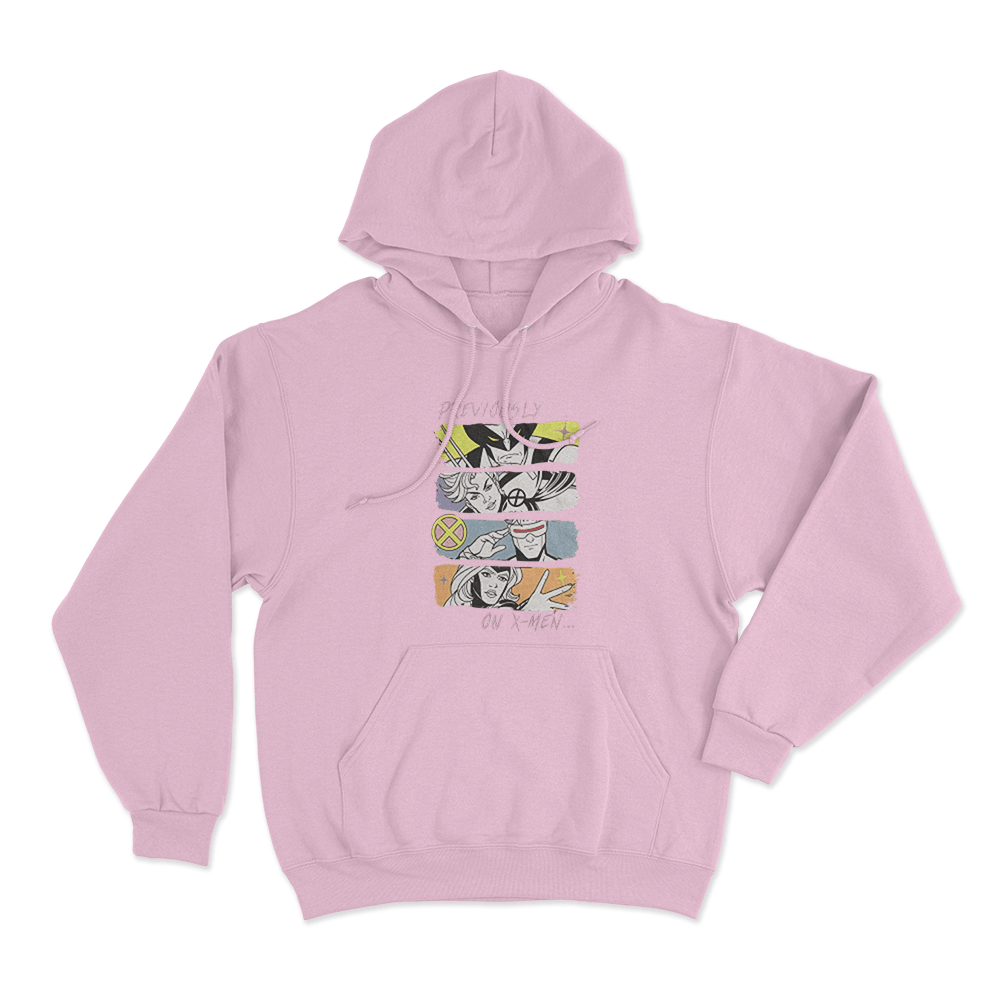 X-Men '97 Previously On X-Men Unisex Hoodie Pink X Men 97 Previously On X Men Unisex Hoodie Pink