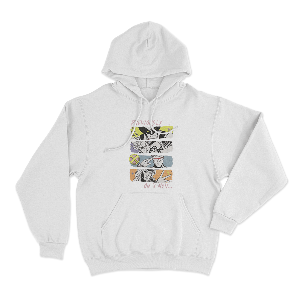X-Men '97 Previously On X-Men Unisex Hoodie White X Men 97 Previously On X Men Unisex Hoodie White