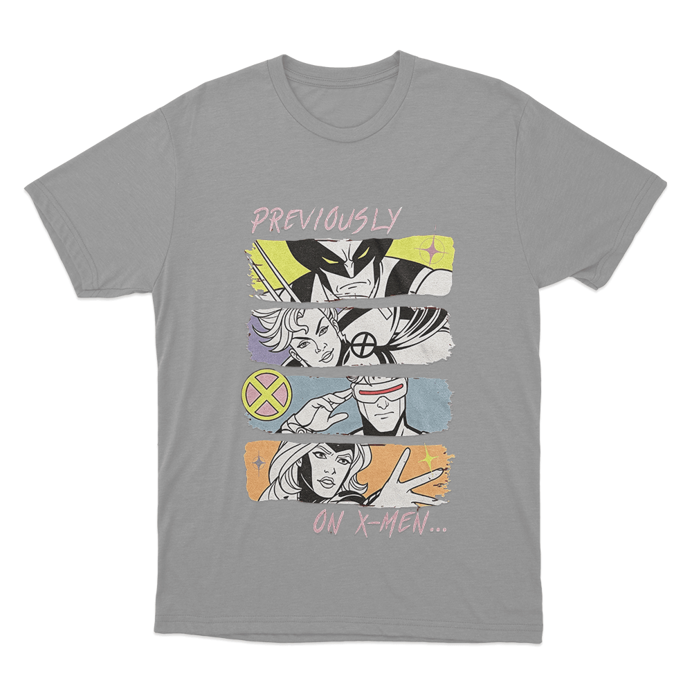 X-Men '97 Previously On X-Men Unisex T Shirt Grey X Men 97 Previously On X Men Unisex T Shirt Grey