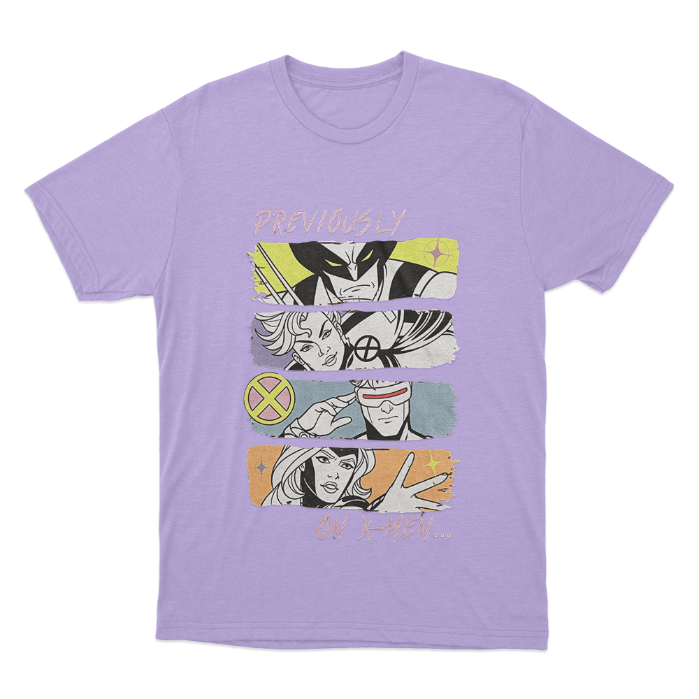 X-Men '97 Previously On X-Men Unisex T Shirt Purple X Men 97 Previously On X Men Unisex T Shirt Purple