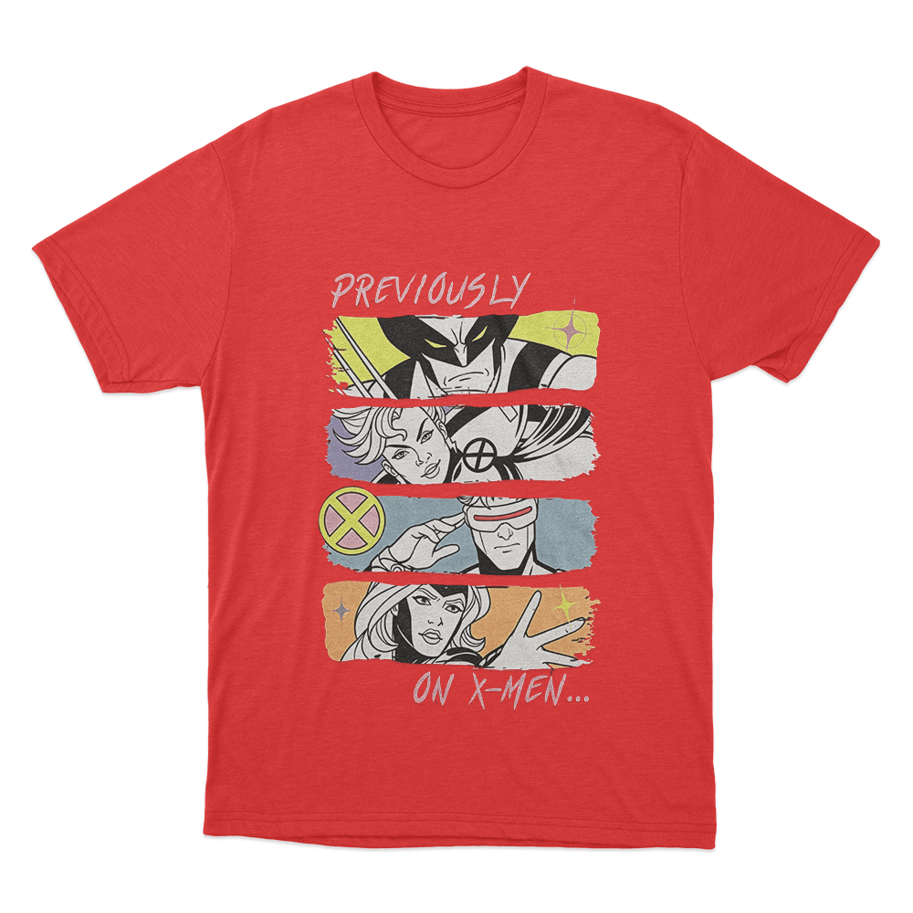 X-Men '97 Previously On X-Men Unisex T Shirt Red X Men 97 Previously On X Men Unisex T Shirt Red