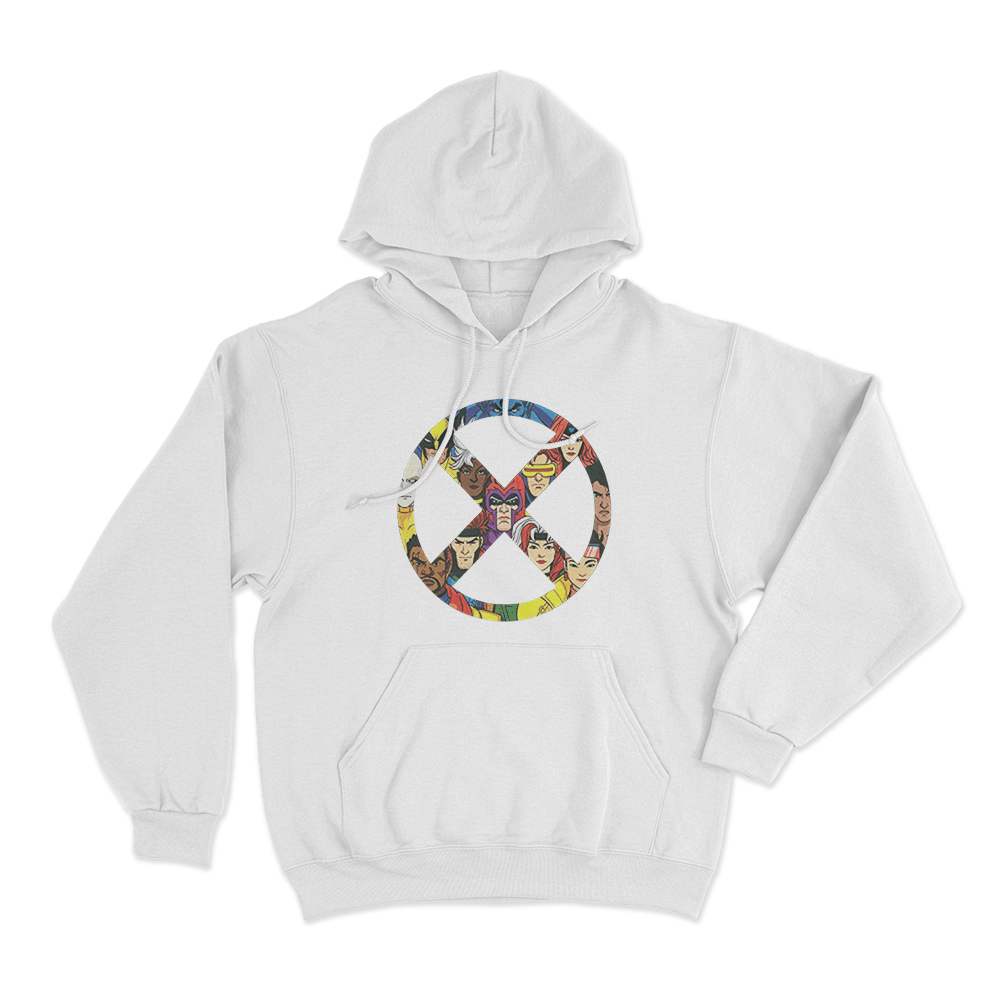 X-Men '97 X Badge Unisex Hoodie White X Men 97 X Badge Unisex Hoodie White