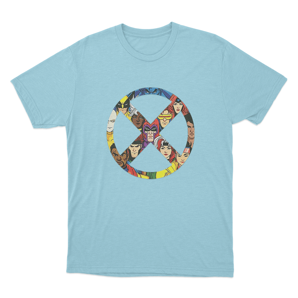 X-Men '97 X Badge Unisex T Shirt Sky Blue X Men 97 X Badge Unisex T Shirt Sky Blue 1